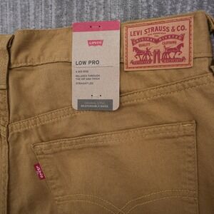 Levis Low Pro Relaxed Straight Leg Jeans Brown Mid Rise New 32x30 Fit 36x29.5